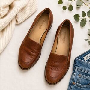 Madewell Francis Loafer Women's 5.5 Brown Leather H2419 Classic Style $148